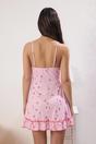 Multi WOVCOR Multi Cherry Print Lace Strap Nightdress with Ruffle Hem Detail, Image 3 of 3