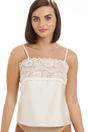Ivory Camille Lingerie Ivory Satin Feel Lace Trim Camisole, Image 5 of 6