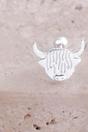 Silver Highland Cow Cartilage Stud - Single, Image 2 of 2