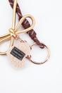Brown Knitted Heart Clip On Bag Charm, Image 2 of 3
