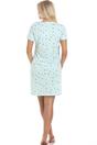 Aqua Multicoloured Heart Print Cotton Nightshirt, Image 3 of 5