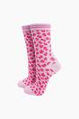 Light Pink Sock Talk Light Pink Leopard Combed Cotton Glitter Socks, Image 1 of 4