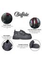 Black Womens Chunky Lace-Up Derby Shoes Pluto, Image 3 of 6