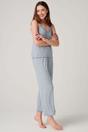 Light Blue "Cornish" Bamboo Lace Camisole Pyjama Set, Image 2 of 4