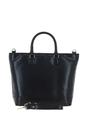 Black Large Real Leather Shopper Bag, Image 1 of 4