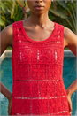 Red Crochet Knit Vest, Image 4 of 4