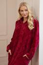 Burgundy Full Length Zip Housecoat With Inseam Pockets, Image 3 of 5
