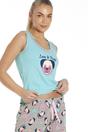 Aqua Dog Motif Short Cotton Pyjama Set, Image 5 of 5