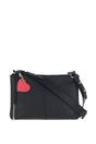Black Ashwood Leather Black 'Squisita' Two Sections Real Leather Shoulder Bag, Image 1 of 4