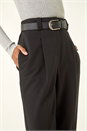 Black Smart Pleat Front Stretch Trouser, Image 5 of 5