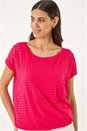 PINK Cut Out Detail Stretch Top, Image 1 of 5
