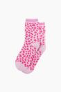 Light Pink Sock Talk Light Pink Leopard Combed Cotton Glitter Socks, Image 3 of 4