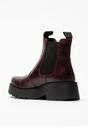 Red Womens Soft Chelsea Ankle Boots-MEDI789, Image 4 of 5