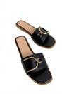 Black iKrush Black Ashleigh Gold Detail Sliders, Image 4 of 8