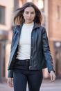 Black Ashwood Leather Black 'Juliet' Real Leather Jacket, Image 1 of 5