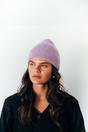 Purple Ribbed Beanie Hat, Image 1 of 5