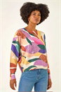 Orange Sequin Leaf Knit Jumper, Image 1 of 5