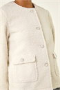 Ivory  Cosy Boucle Fleece Jacket, Image 5 of 5
