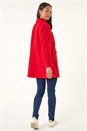 Red Petite Patch Pocket Duffle Coat, Image 3 of 5