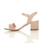 Natural AJVANI Natural Mid Block Heel Strappy Sandals, Image 3 of 6