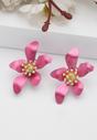 Purple AVANT-GARDE PARIS Purple Floral Stud Earrings, Image 2 of 5