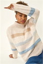 Stone Soft Stripe Knit Jumper, Image 1 of 5