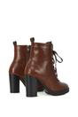 Brown 'Ariel' Lace up High Block Heel Zip-up Biker Ankle Boots, Image 3 of 5