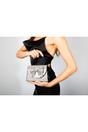 Black Rhinestone Grab Bag with Bow Detail, Image 6 of 6