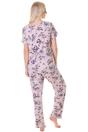 Mauve Camille Lingerie Mauve Lightweight Floral Print Pyjama Set, Image 2 of 5