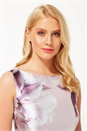 Light Pink Floral Print Fit and Flare Midi Dress, Image 3 of 5