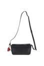 Black 'Blossom' Flap Over Real Leather Shoulder Bag, Image 3 of 4