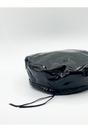 Black Wet Look Beret In Black, Image 3 of 4