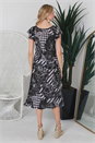 Black Julianna Printed Reversible Dress, Image 3 of 5