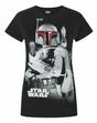 Black Star Wars Boba Fett Bounty Hunter T-Shirt, Image 1 of 4