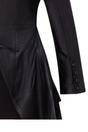 Black Goth Full Length Victorian Leather Coat, Image 6 of 6