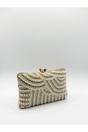 Gold Luxurious Gold Pearl Embellished Clutch Bag, Image 3 of 5