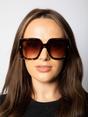 Dark Brown Oversized Square Frame in Brown Tortoiseshell, Image 6 of 6
