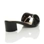  Mid Block Heel Diamante Bow Mules Sandals, Image 4 of 8