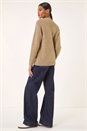 Taupe Sequin Bow Embellished Knit Jumper, Image 3 of 5