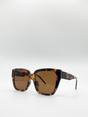Brown Tortoiseshell Oversized Cat Eye Sunglasses, Image 3 of 7