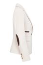 Cream Infinity Leather Cream Women's Cream Wool Blend Tweed Blazer, Image 4 of 6