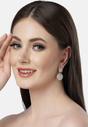 Gold Diva Collection Double Daisy Drop Earrings, Image 4 of 5
