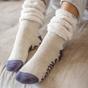 Navy Ladies Fluffy Slouch Top Non Slip Thermal Bed Socks, Image 3 of 5