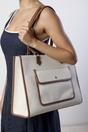 Brown Where's That From Brown Henley Canvas Shoulder Tote Bag, Image 6 of 6
