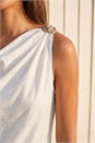 Ivory  Hardware Trim Drape Top, Image 4 of 4