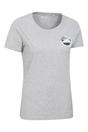 Grey Lake District Tree Ring Organic TShirt, Image 4 of 4