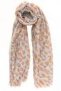 Mustard Bold Leopard Print Lightweight Scarf, Image 3 of 3