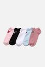 Multi 5 Pack Cotton Printed Knit Ankle Socks, Image 1 of 1