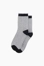 Grey Sock Talk Grey Polka Dots Combed Cotton Glitter Socks, Image 2 of 4
