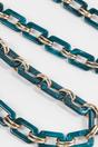 Teal Sarta Teal Square Link Acrylic Bag Strap, Image 1 of 3